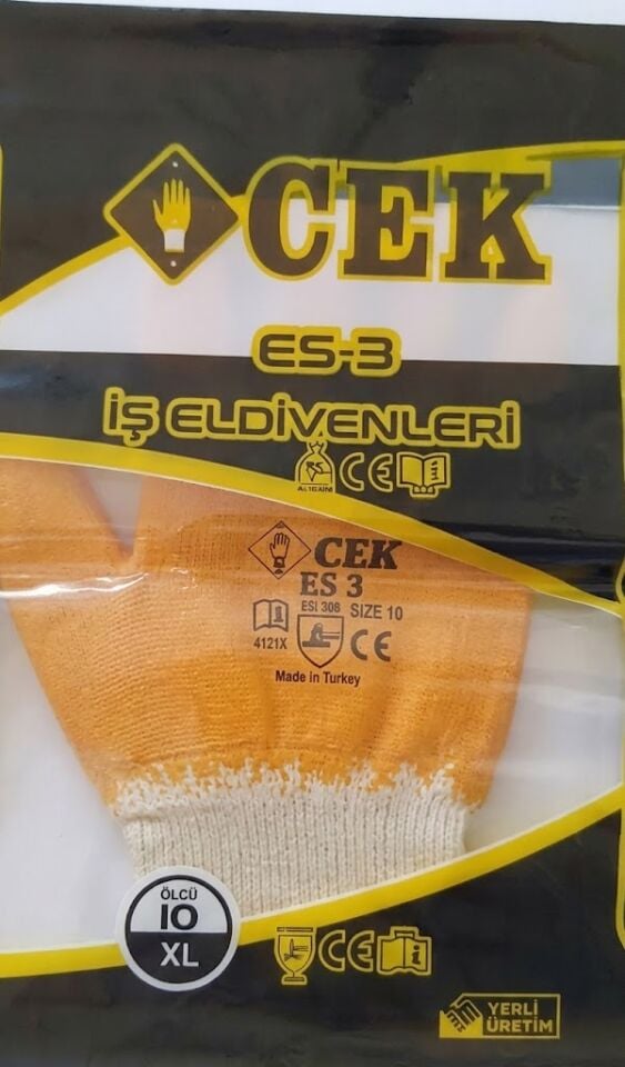 Cek Eldiven Es3 Pamuklu Nitril Kaplama İş Eldiveni 288 Adet / 1koli